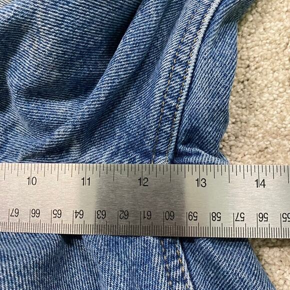 Carhartt Jeans Mens 34x32* Blue Flannel Lined Denim Straight Utility Workwear - Picture 8 of 11